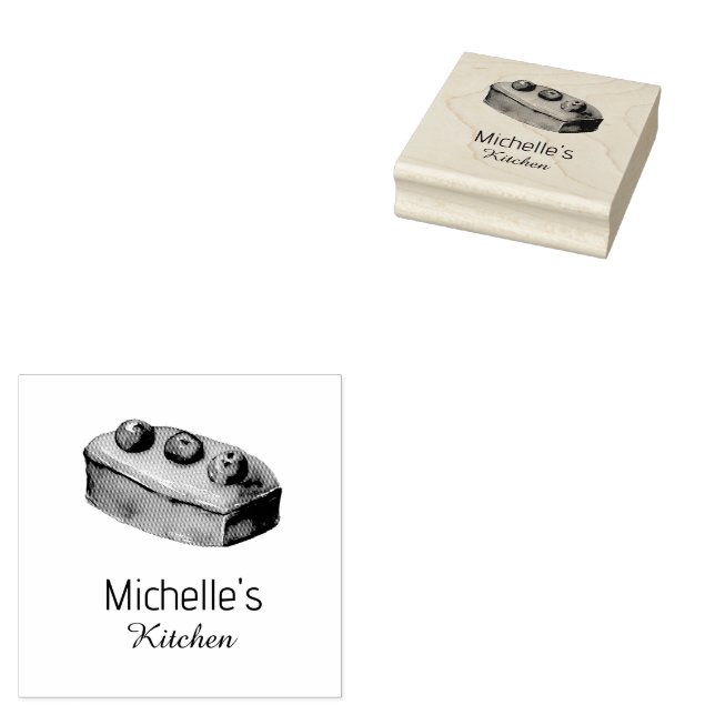 Elegant Cake Baker Pastry Chef personalized Stämpel (Stämplad)