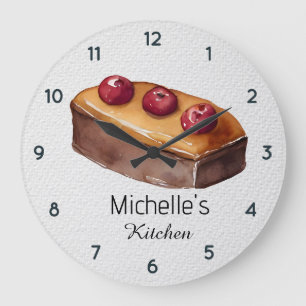 Elegant Cake Baker Pastry Chef personalized Stor Klocka