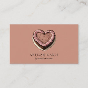 Elegant Cake Bakery Brunt Visitkort