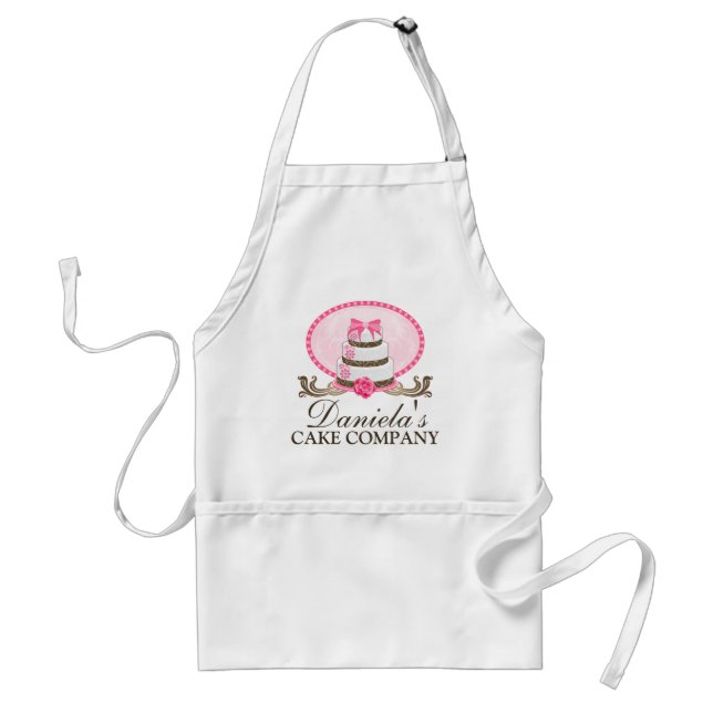 Elegant Cake Bakery Business Förkläde (Framsidan)