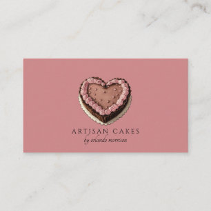 Elegant Cake Bakery Dammig Rosa Visitkort