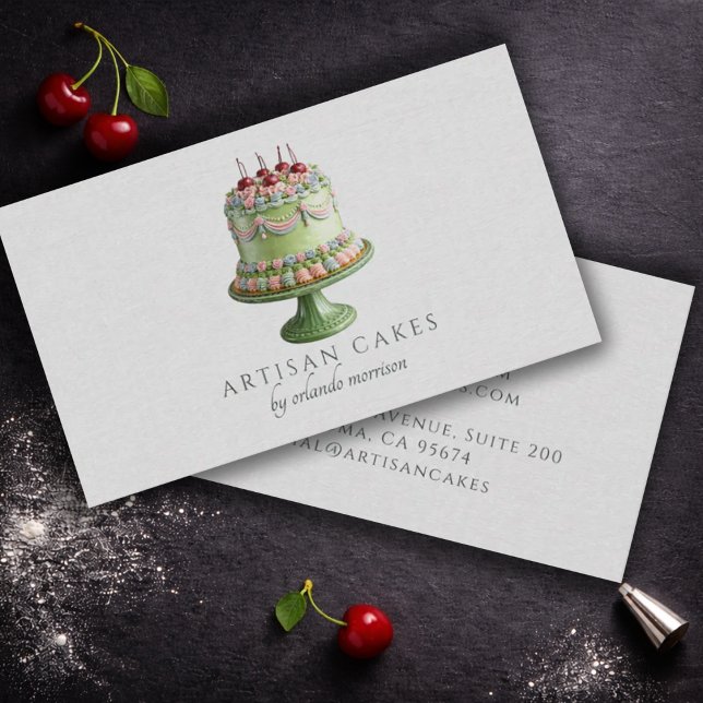 Elegant Cake Bakery Visitkort (Skapare uppladdad)