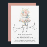 Elegant Cake Dusty Rosa Peach Script 21:a födelsed Inbjudningar<br><div class="desc">Elegant Cake Dusty Rosa Peach Script 21:a födelsedagen. Utskrivbara eller utskrivna. Tjugo först finns i ett handskrivet stil-skript med detaljerna under och vackra vattenfärgskakor och blommigtar. Anpassa enkelt resten av texten med dina detaljer. Finns även som digital nedladdning.</div>
