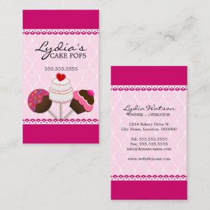 Elegant Cake Pops Bakarbutik Visitkort