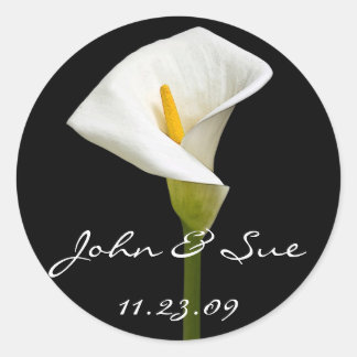 Elegant Cala Lily - Sticker Runt Klistermärke