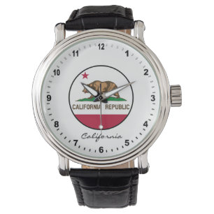 Elegant California Watch & California Flagga / USA Armbandsur