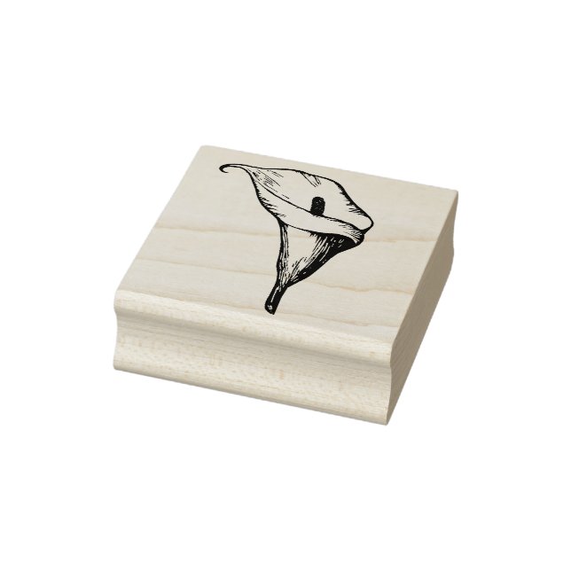 Elegant Calla Lily Blommar Flower Blommigt Botanic Stämpel (Stämpel)