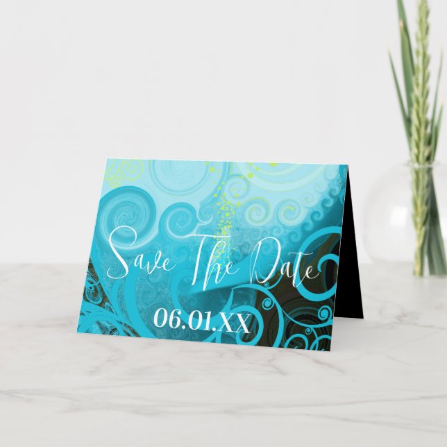 Elegant Calla Lily BlueBerry Swirls Inbjudan (Framsida)