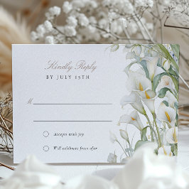 Elegant Calla Lily Bröllop OSA Card Pastel Inbjudningar