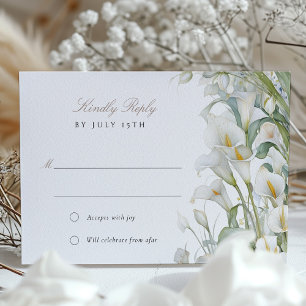 Elegant Calla Lily Bröllop OSA Card Pastel Inbjudningar
