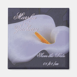 Elegant Calla Lily "Save the Date" Magnets 2 Magnet