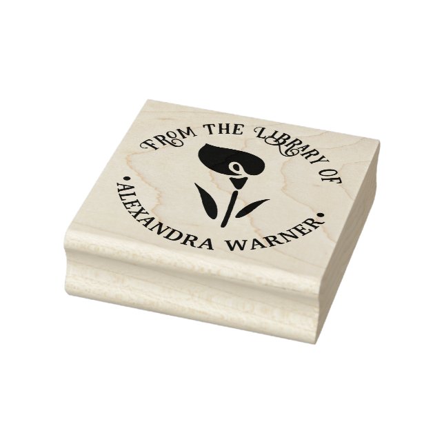 Elegant Calla Lily Silhouette bibliotek boknamn Stämpel (Stämpel)