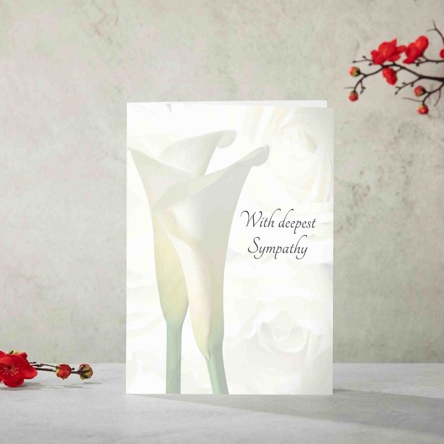 Elegant Calla Lily-sympati Kort (Skapare uppladdad)