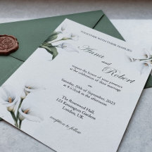Elegant Callalilja-inbjudan – Blommig design