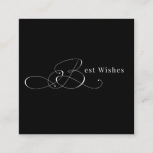 Elegant Calligrafi 'Bästa Önskemål Design Tilläggskort