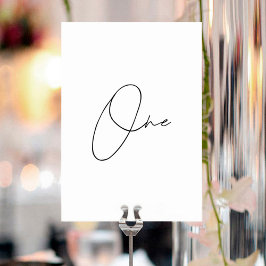 Elegant CalliGraph Bröllop Bordsnummer