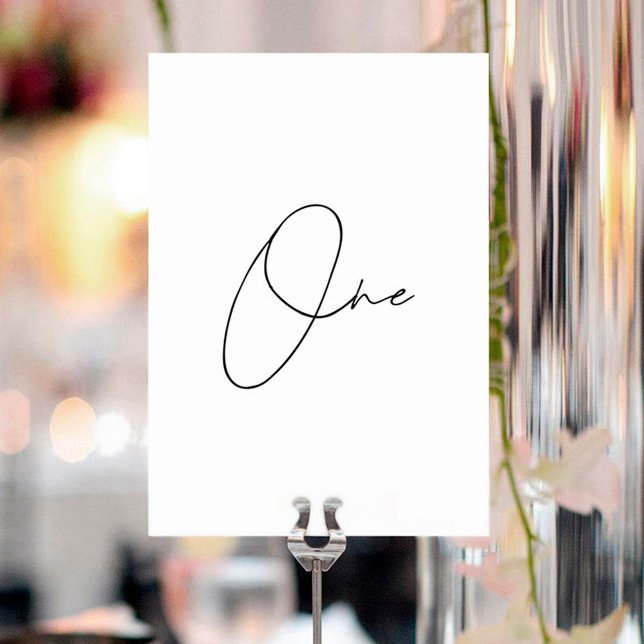 Elegant CalliGraph Bröllop Bordsnummer (Skapare uppladdad)