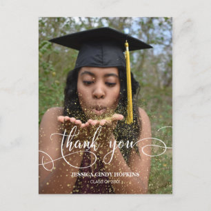 Elegant Calligraph Studenten Photo Tack Vykort