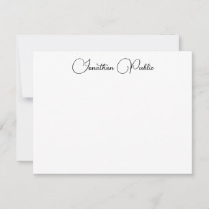 Elegant Calligraphed Namn Trendig Script-mall Anteckningskort