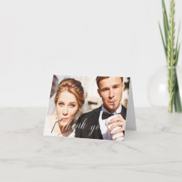 Elegant Calligraphy 2 Photo bröllop tackkort