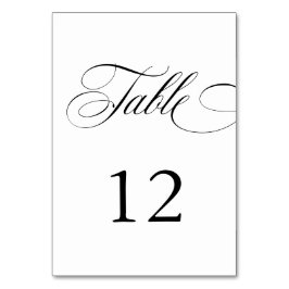 Elegant Calligraphy American Stil Handskrift Bordsnummer