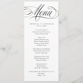 Elegant Calligraphy American Stil Handskrift Meny