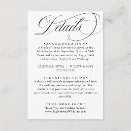 Elegant Calligraphy American Stil Handskrift Tilläggskort