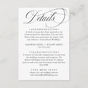 Elegant Calligraphy American Stil Handskrift Tilläggskort