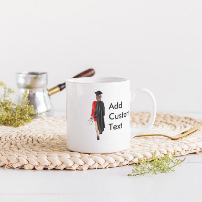 Elegant Calligraphy Anpassningsbar Text Studenten  Kaffemugg (Skapare uppladdad)