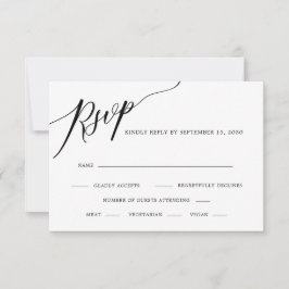 Elegant Calligraphy Black and White Bröllop OSA C