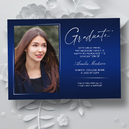 Elegant Calligraphy Bläck Script Modern Grad Photo Meddelande