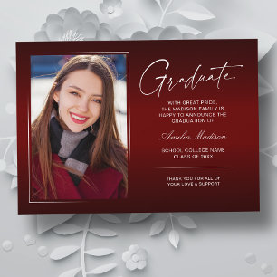 Elegant Calligraphy Bläck Script Modern Grad Photo Meddelande