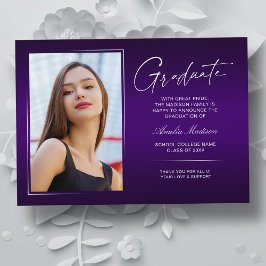 Elegant Calligraphy Bläck Script Modern Grad Photo Meddelande