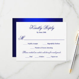 Elegant Calligraphy Blue Meal Choal OSA Kort