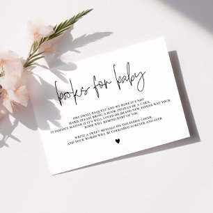 Elegant Calligraphy Bokar for Baby, Baby Shower Tilläggskort