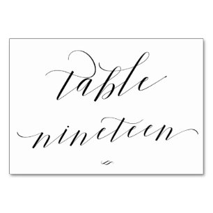 Elegant Calligraphy Bord NINEEN Reception Bordsnummer