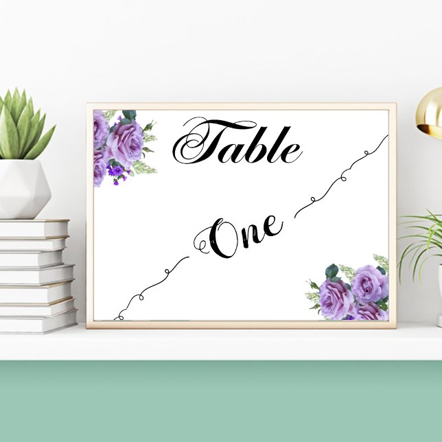 Elegant Calligraphy Bord One Bordsnummer (Skapare uppladdad)