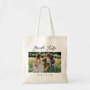 Elegant Calligraphy Bride Tribe Photo Bridesmaid Tygkasse