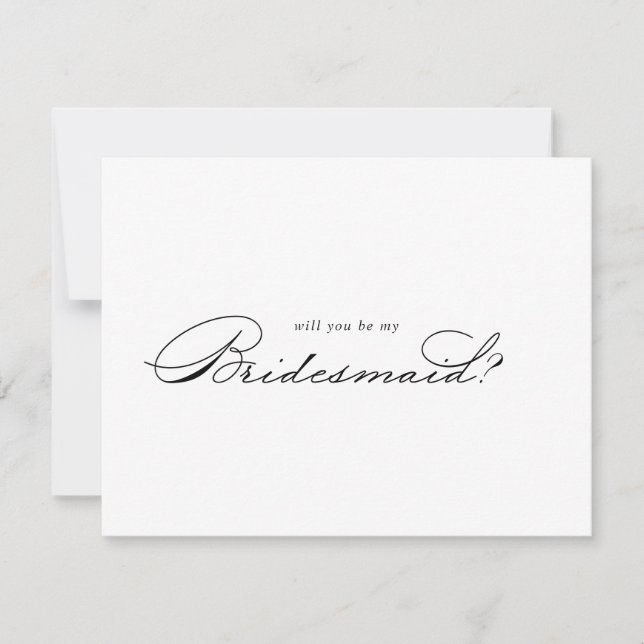 Elegant Calligraphy Bridesmaid Frieri anteckningsk Anteckningskort (Framsida)