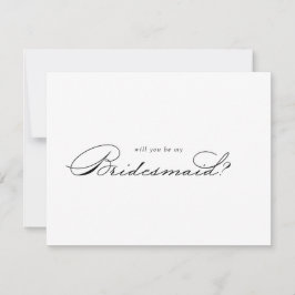 Elegant Calligraphy Bridesmaid Frieri anteckningsk Anteckningskort