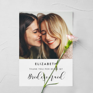 Elegant calligraphy Bridesmaid-kort Inbjudningar
