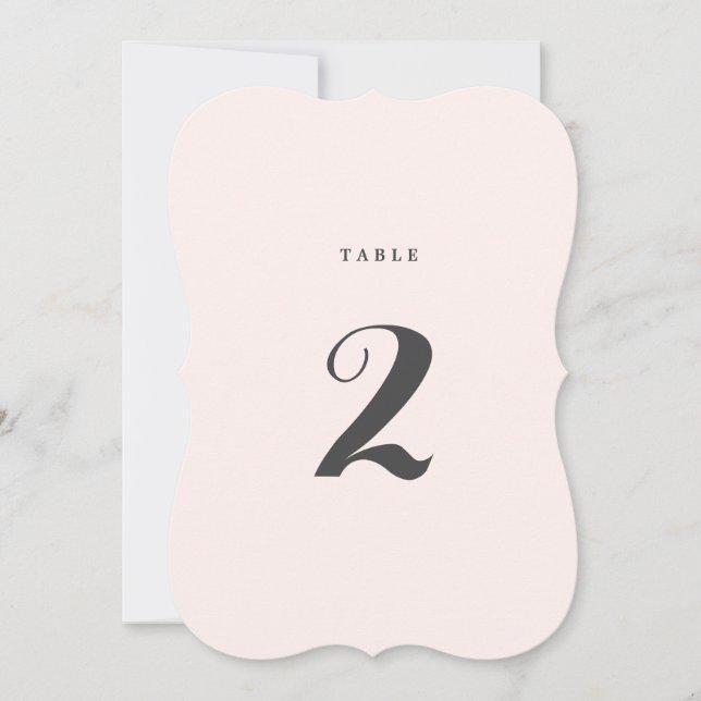 ELEGANT CALLIGRAPHY bröllop bordsnummer (Framsida)