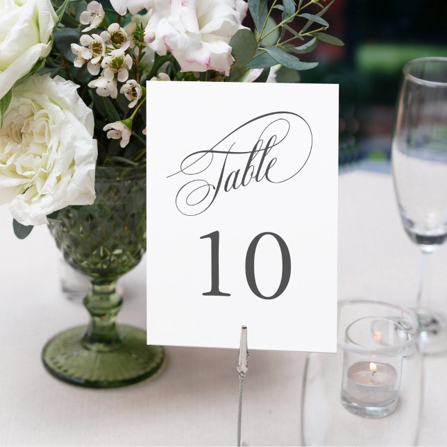 Elegant Calligraphy Bröllop Bordsnummer (Skapare uppladdad)