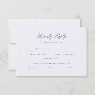 Elegant Calligraphy Bröllop Entrée Choice OSA Kort
