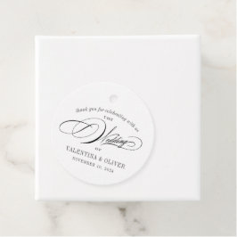 Elegant Calligraphy Bröllop Gåvor Etiketter