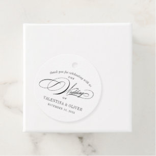 Elegant Calligraphy Bröllop Gåvor Etiketter