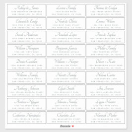 Elegant Calligraphy Bröllop Guest Adressetiketters Klistermärken