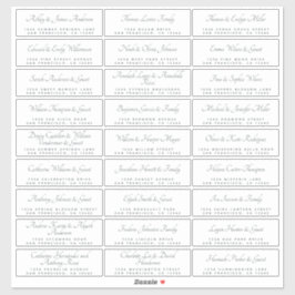 Elegant Calligraphy Bröllop Guest Adressetiketters Klistermärken