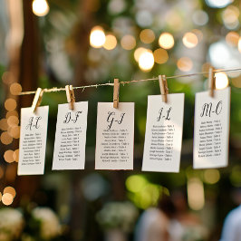 Elegant Calligraphy Bröllop Guest by Last Name V-Z Inbjudningar
