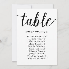 Elegant Calligraphy Bröllop Guest Seittkort Inbjudningar